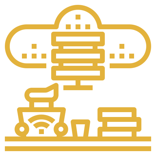 Icon of a honey jar with honeycomb and bees.