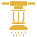 Showerhead icon with water droplets